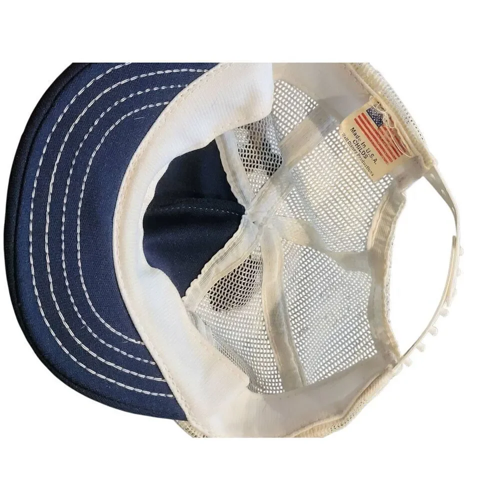 Vintage Disney Hat Child's Trucker Mesh Baseball Donald Duck Patch